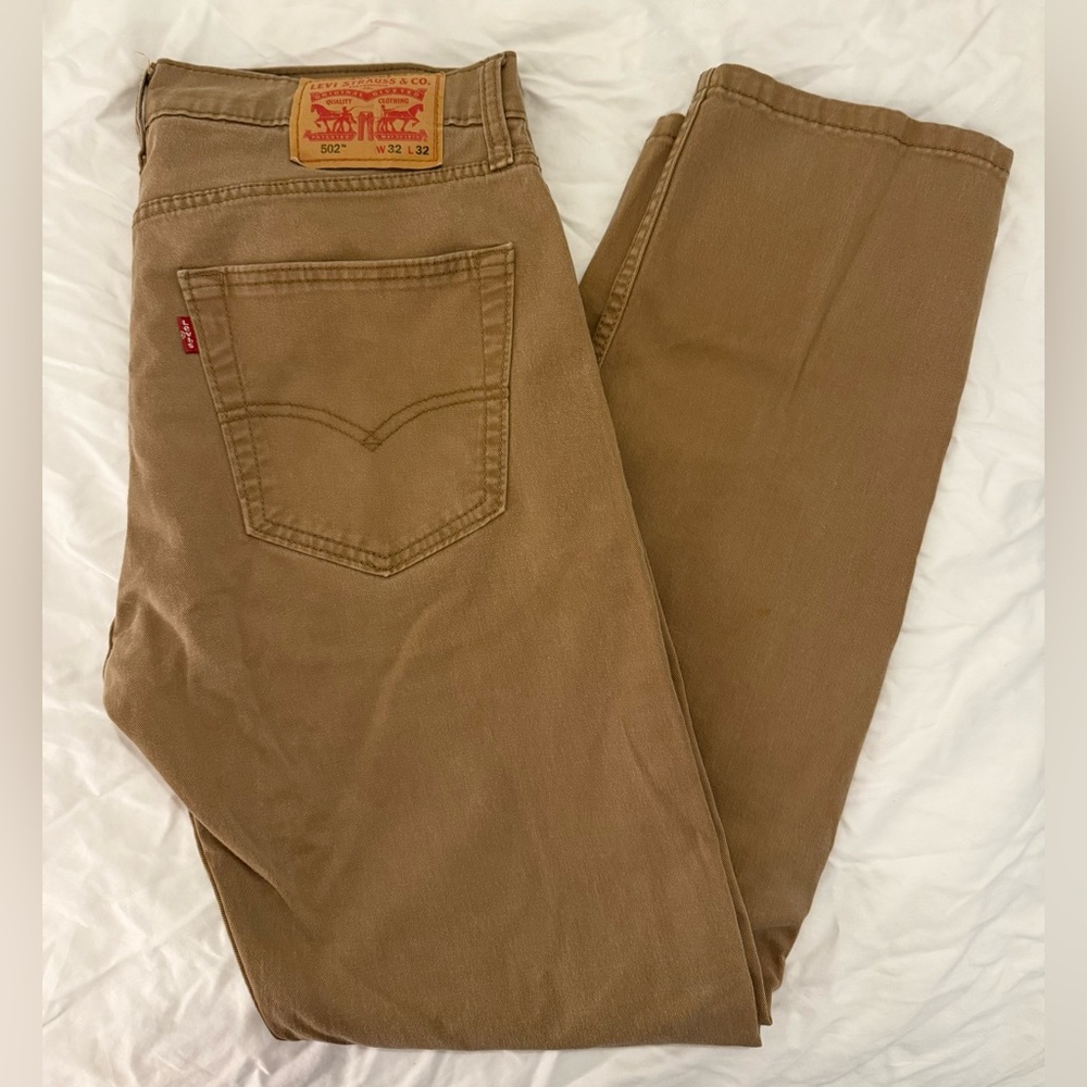 Levi's👖Men's 502 Slim Straight Jeans in Brown Khaki 32